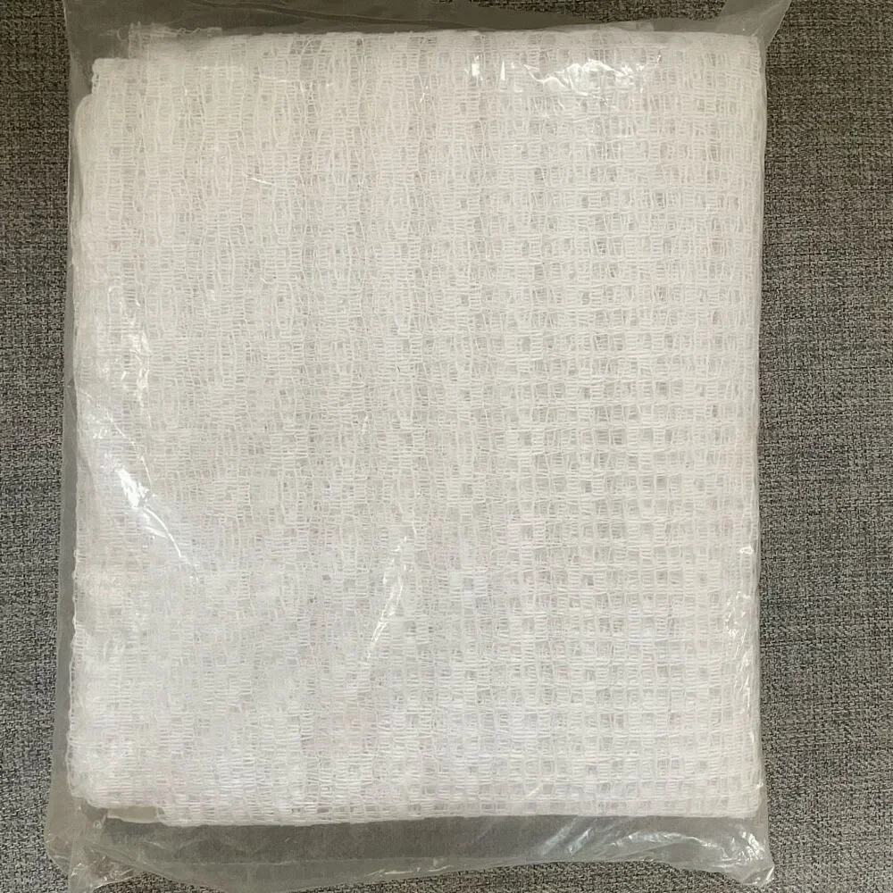 NWT NOS NIP Vintage Pair 2 Kelly Curtain Panels White Textured Weave 40” x 81”